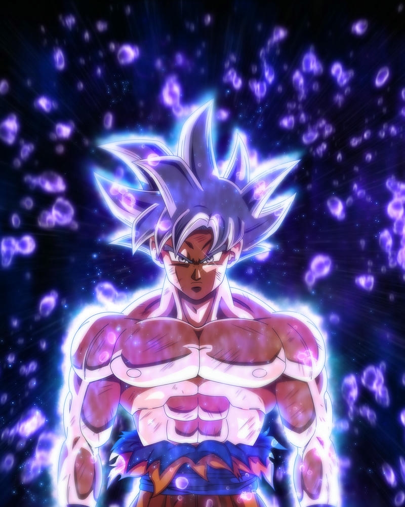 Ảnh SonGoku tóc bạc lấp lánh giữa vũ trụ bao la rộng