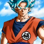 Ảnh SonGoku tóc xanh dương đứng khoanh tay nhìn cực ngầu