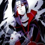 Ảnh Uchiha Itachi cầm kiếm trong đêm tối đầy sát khí