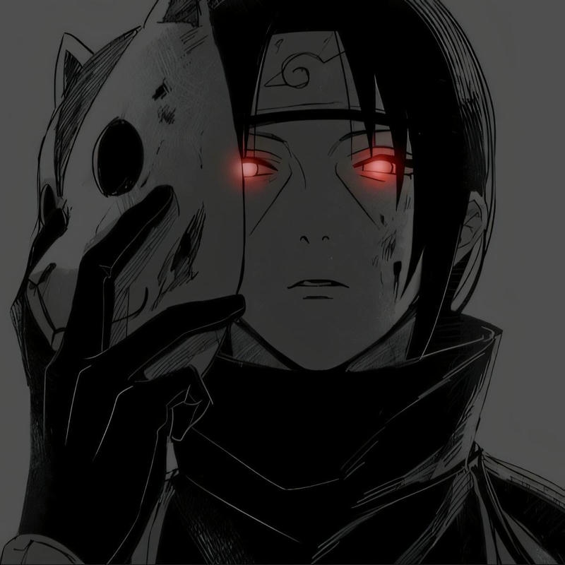 Ảnh Uchiha Itachi đeo mặt nạ Anbu bí ẩn che nửa mặt