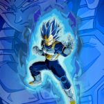 Ảnh Vegeta biến hình tóc xanh hào quang bao quanh người