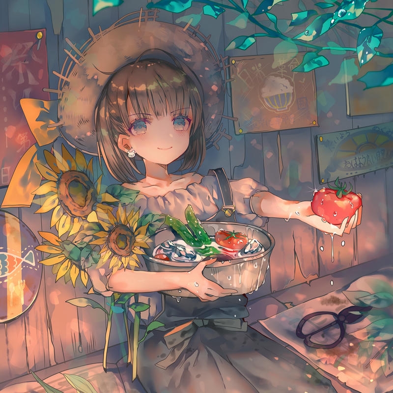 Ảnh avatar hoa hướng dương cô gái trong tiệm hoa đẹp