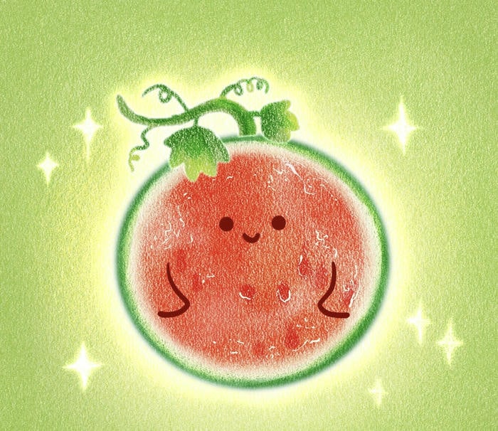 Ảnh chibi dưa hấu ngộ nghĩnh