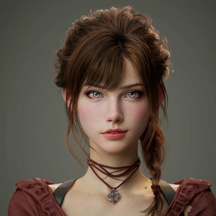 Ảnh đại diện 3d nữ hiệp sĩ tóc nâu mạnh mẽ