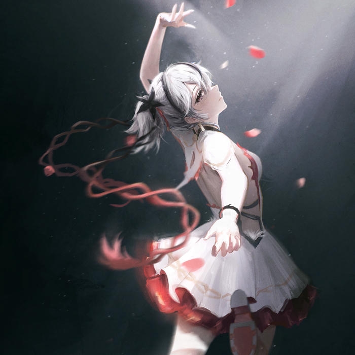 Ảnh đại diện anime buồn cô gái múa dưới ánh đèn