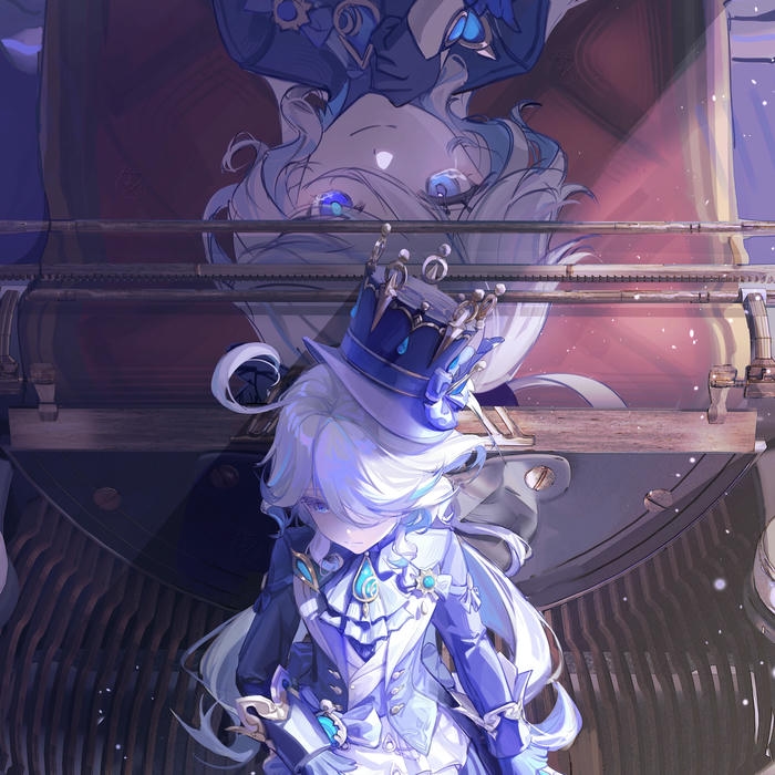 Ảnh đại diện buồn cô gái tóc xanh dưới ánh trăng