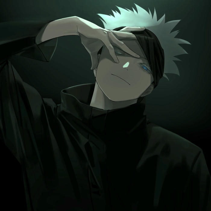 Ảnh đại diện gojo che mắt đầy bí ẩn trong tối