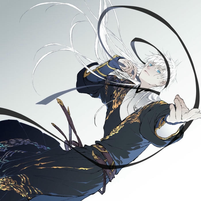 Ảnh đại diện gojo tung chiêu với hiệu ứng vòng xoáy