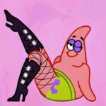 Ảnh đại diện hài hước Patrick mặc tất lưới sexy