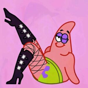 Ảnh đại diện hài hước Patrick mặc tất lưới sexy