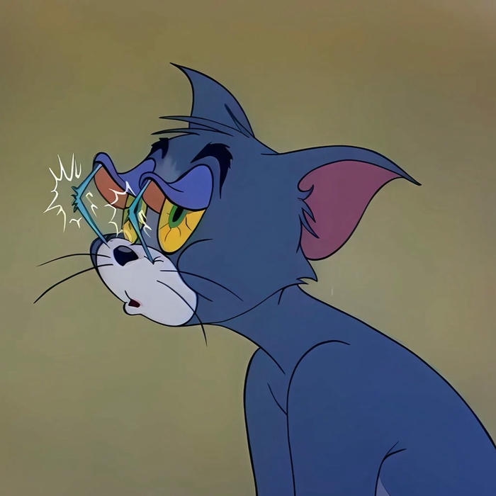 Ảnh đại diện hài hước mèo Tom mặt buồn bã ngáo