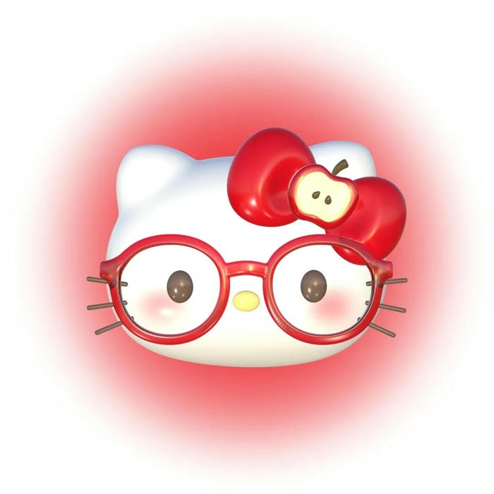 Ảnh đại diện hello kitty đeo kính đỏ tròn xòe