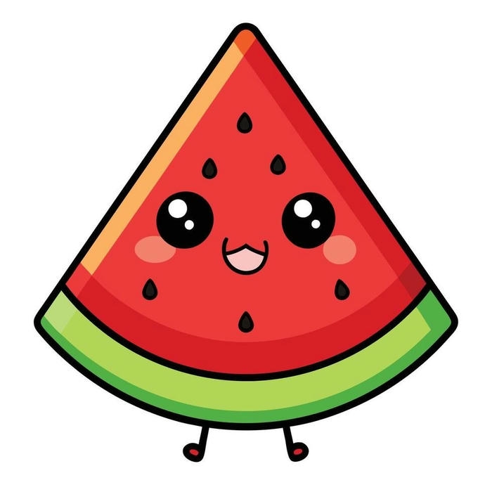 Ảnh dưa hấu chibi vui nhộn