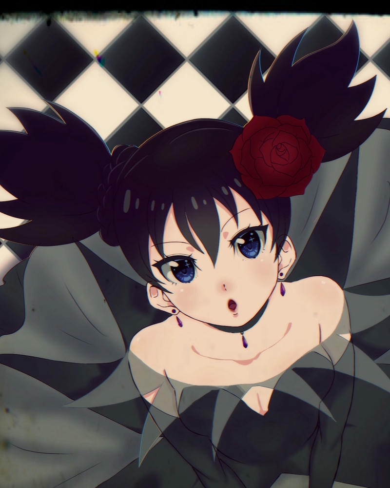 Ảnh kuromi anime phong cách gothic tối màu bí ẩn ngầu