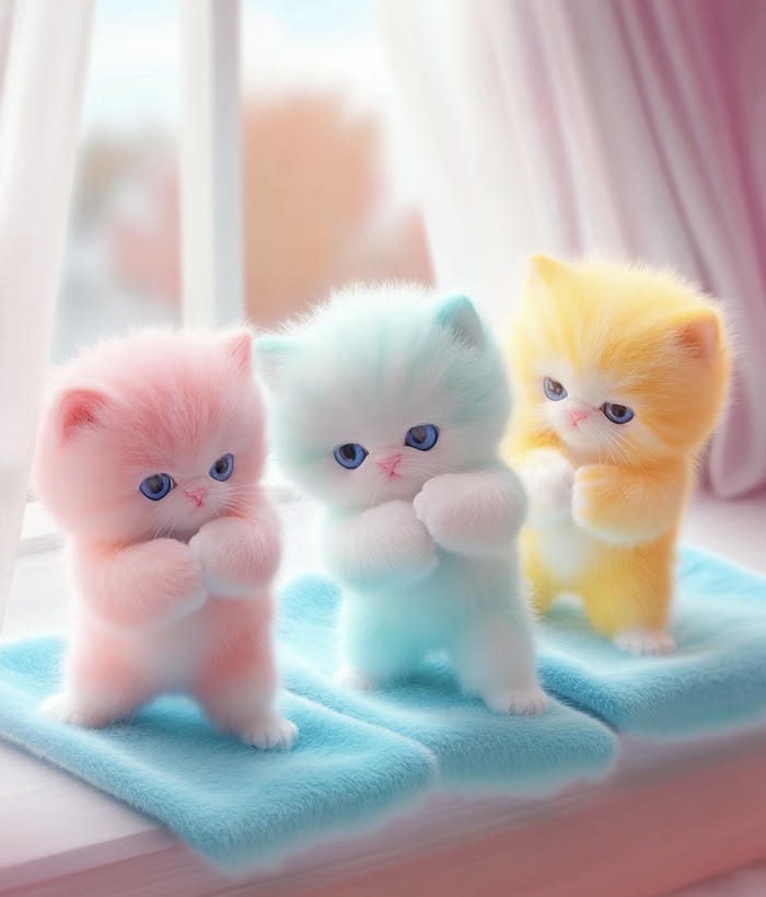 Ảnh mèo chibi cute ngọt ngào