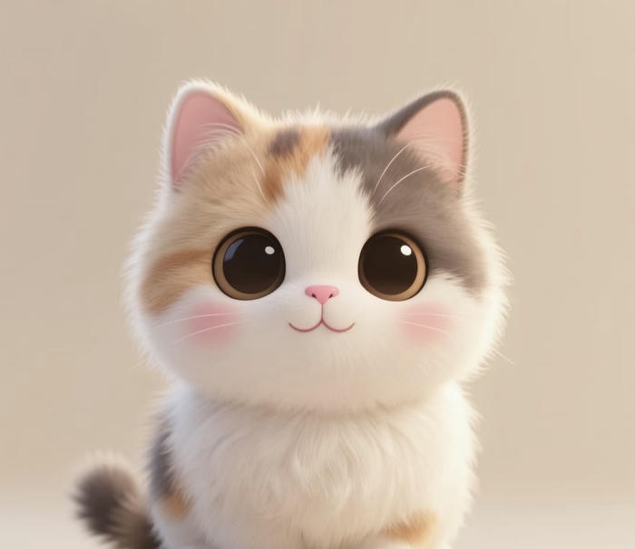 Ảnh mèo chibi đáng yêu trong trẻo