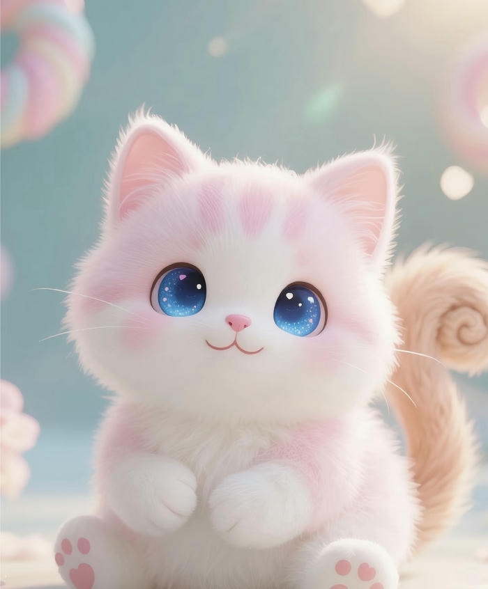 Ảnh mèo chibi dễ thương thu hút