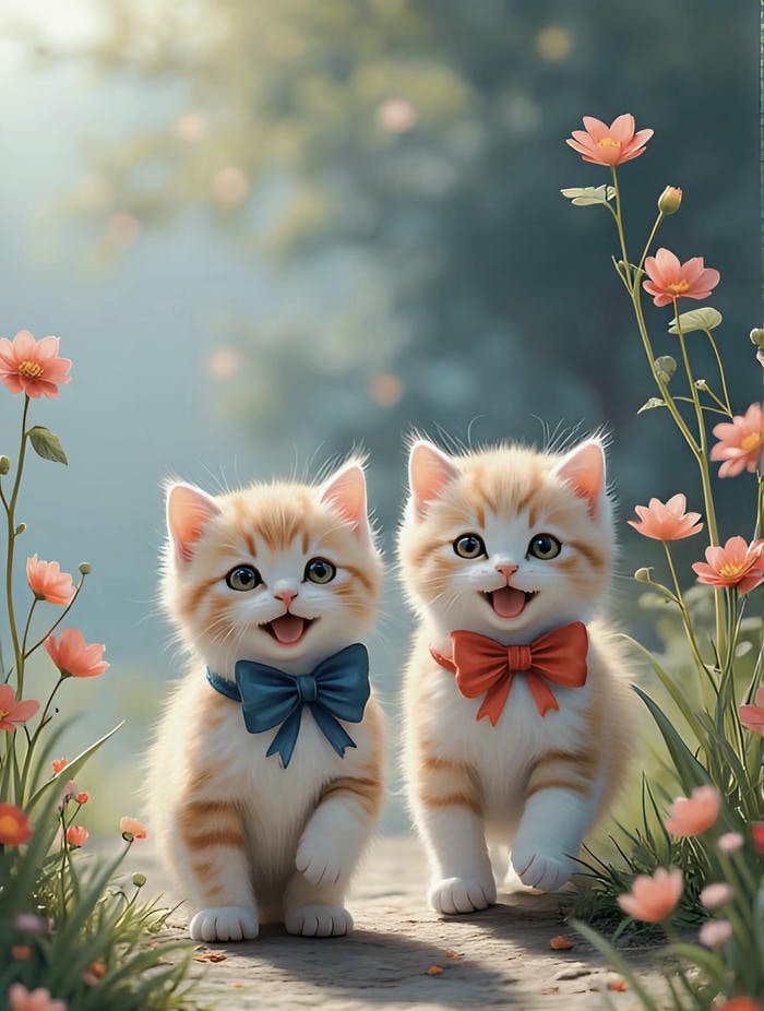 Ảnh mèo chibi đơn giản tinh tế