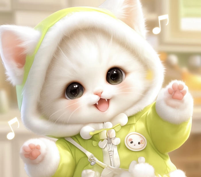 Ảnh mèo chibi siêu dễ mến