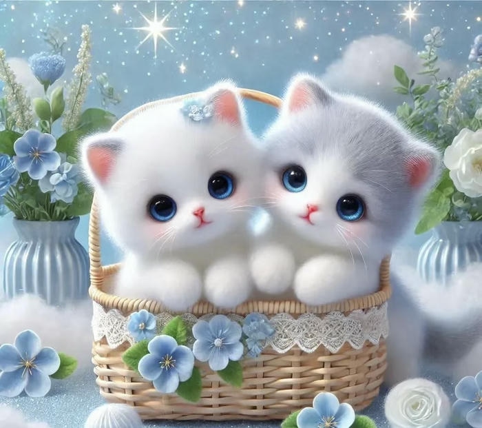 Ảnh mèo chibi xinh nhìn rất yêu