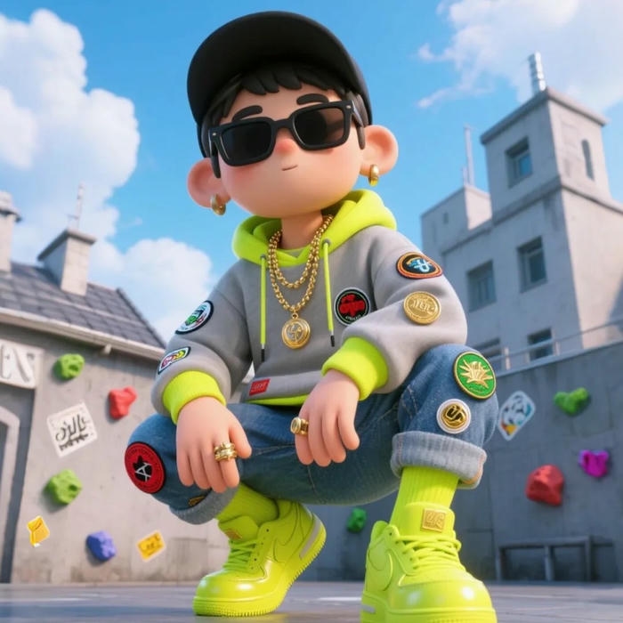 Avatar 3d boy đường phố phong cách hiphop cực ngầu
