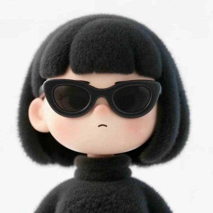 Avatar 3d ngầu cô bé đeo kính đen lạnh lùng