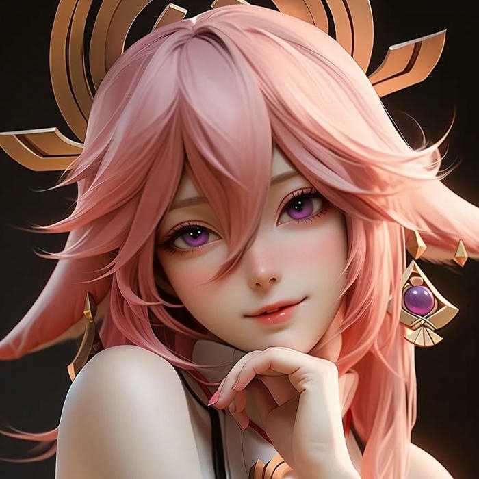 Avatar 3d nữ nhân vật tóc hồng xinh đẹp quyến rũ