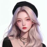 Avatar 3d nữ xinh đẹp đội mũ nồi sành điệu