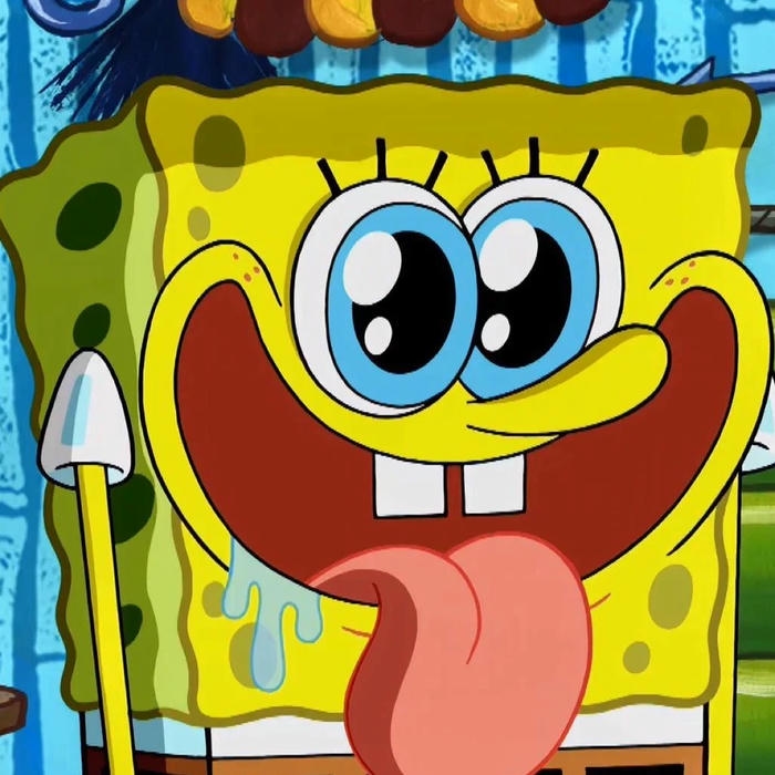 Avatar bựa vô đối bọt biển Spongebob thè lưỡi dài