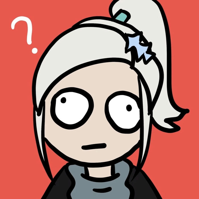 Avatar bựa vô đối cô gái tóc trắng mặt ngáo