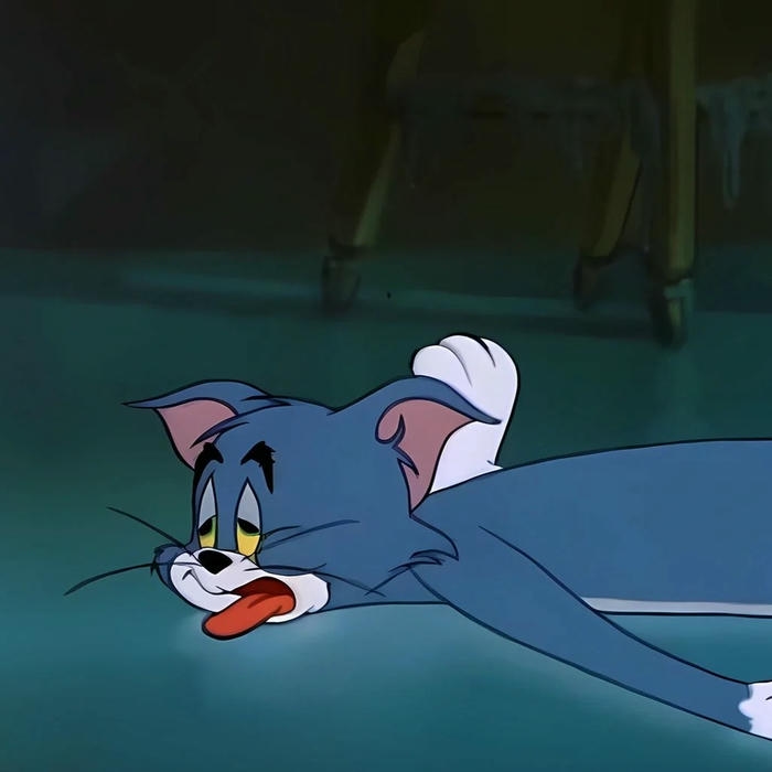 Avatar bựa vô đối mèo Tom nằm dài mệt mỏi