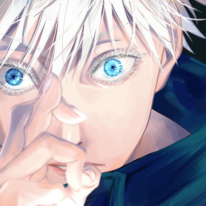 Avatar gojo nhìn thẳng ống kính khoe mắt xanh đẹp