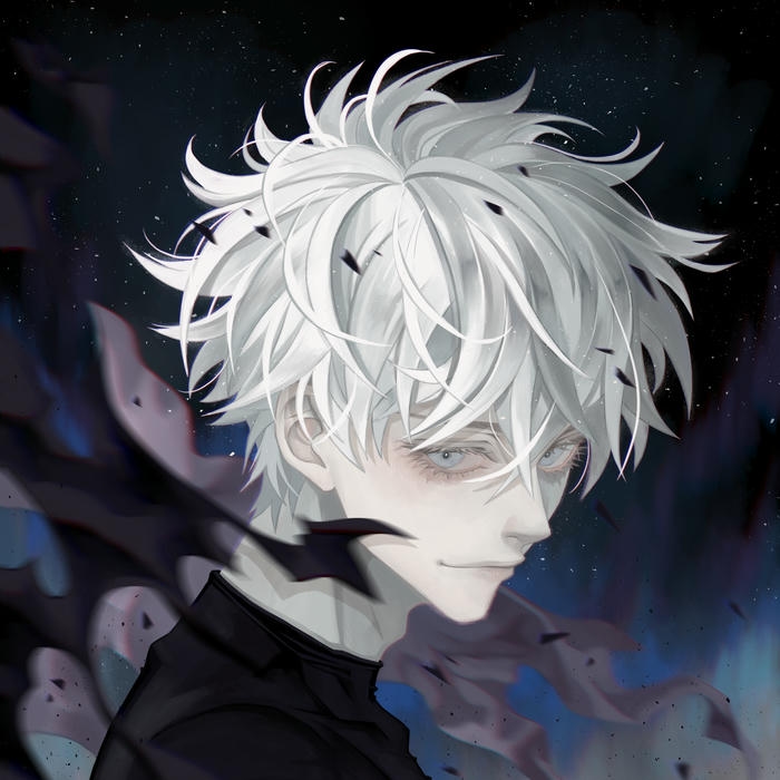 Avatar gojo phong cách vẽ đen trắng đầy ma mị