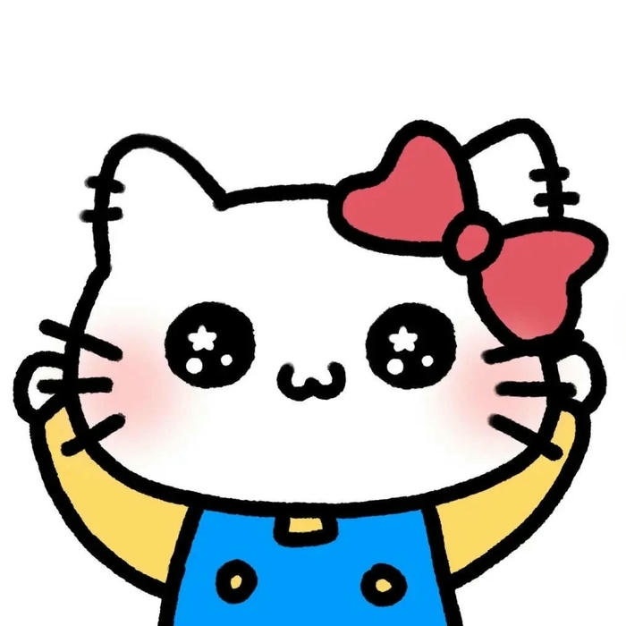 Avatar hello kitty cute giơ hai tay chào vui vẻ