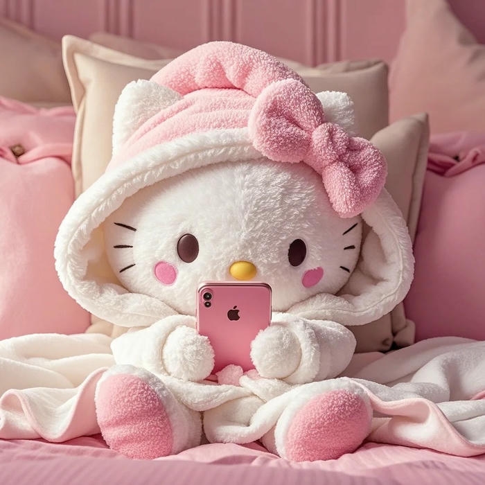 Avatar hello kitty cute phiên bản búp bê bông hồng