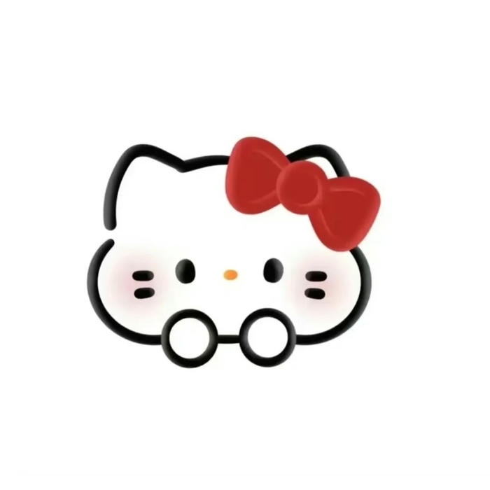 Avatar hello kitty cute vẽ nét đơn giản đáng yêu