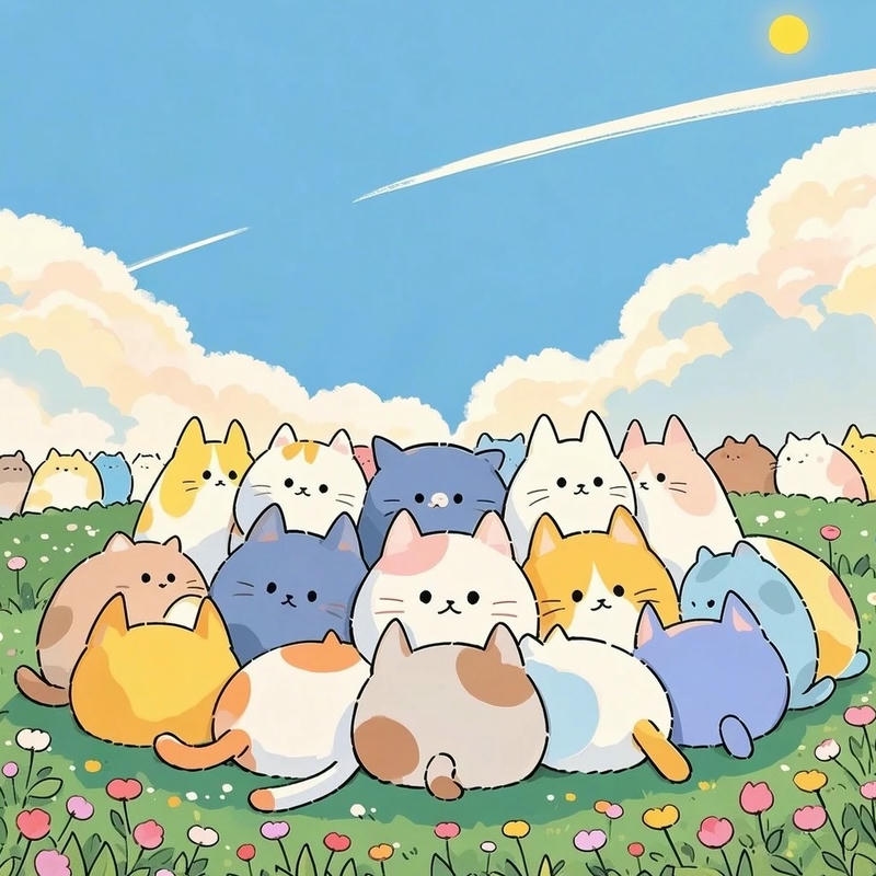 Avatar nhóm phong cách anime nhiều thành viên