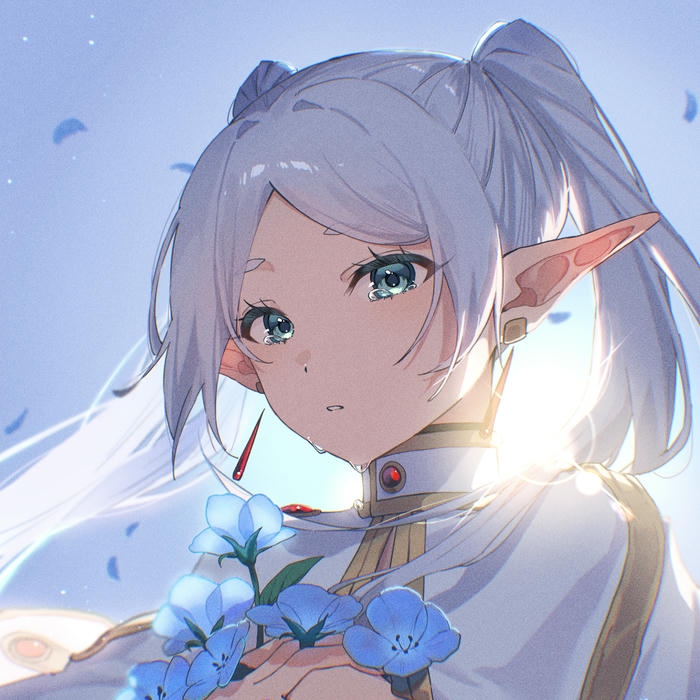 Avatar nữ buồn tiên nữ tóc trắng mắt đượm buồn