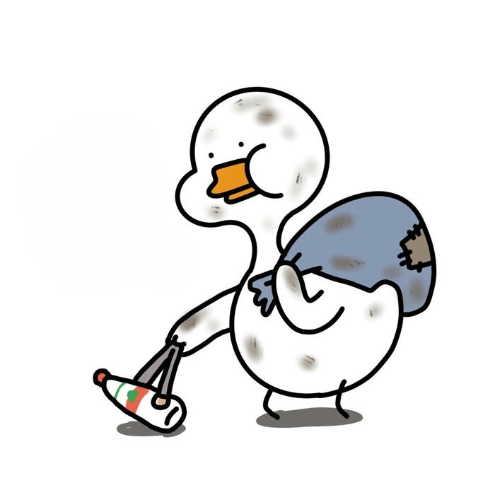 Avatar vịt béo vịt trắng vác túi đi dã ngoại