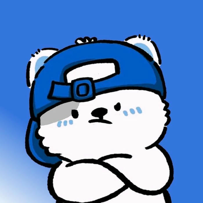 Avatar vô tri gấu trắng đeo kính xanh cực ngầu