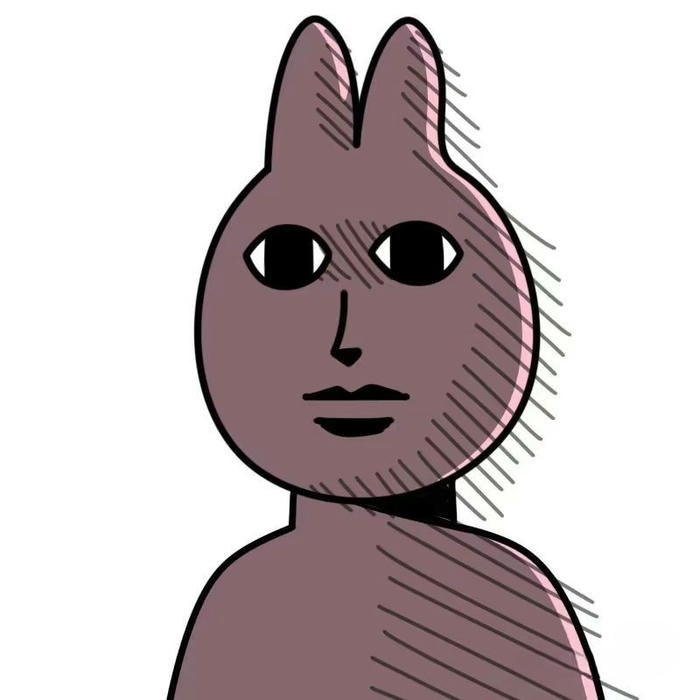 Avatar vô tri thỏ nâu mặt nghiêm túc đầy kịch tính