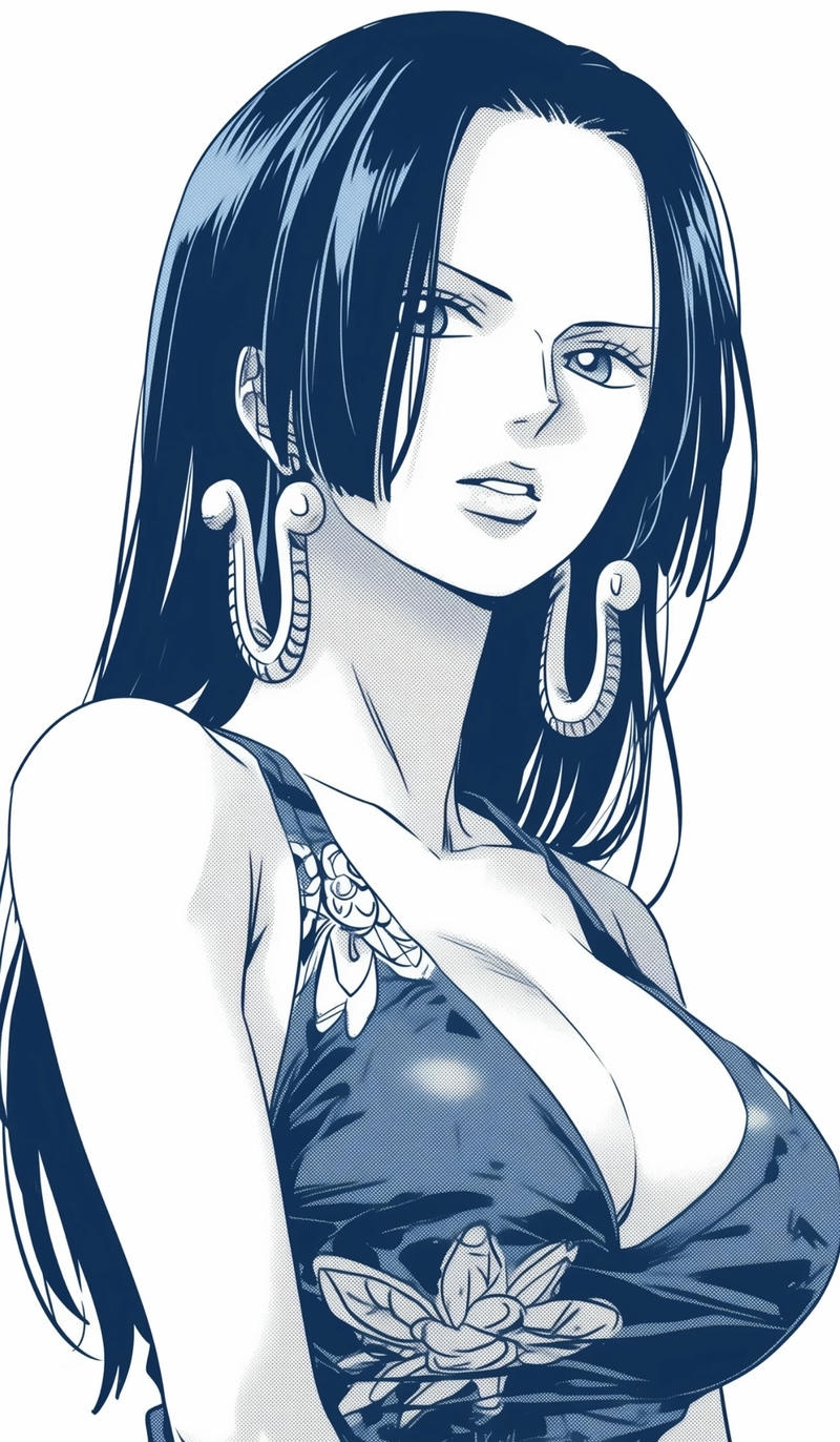 Boa Hancock anime với phong cách vừa mạnh mẽ vừa nữ tính