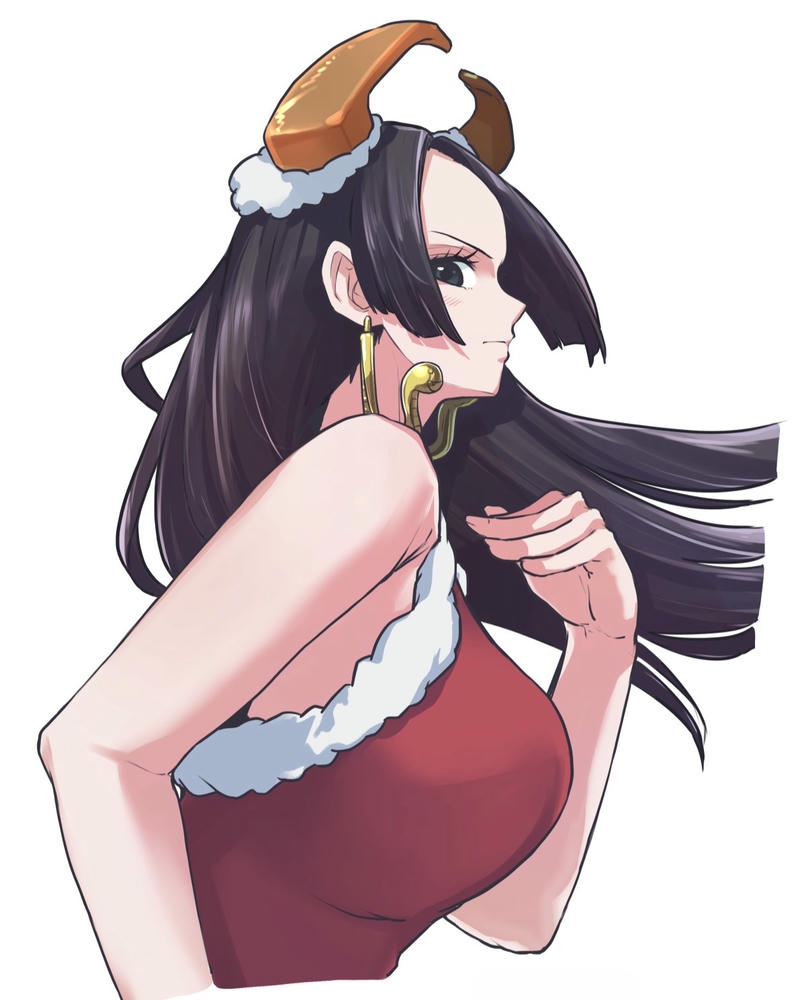 Boa Hancock ngoái nhìn lại tóc bay trong gió