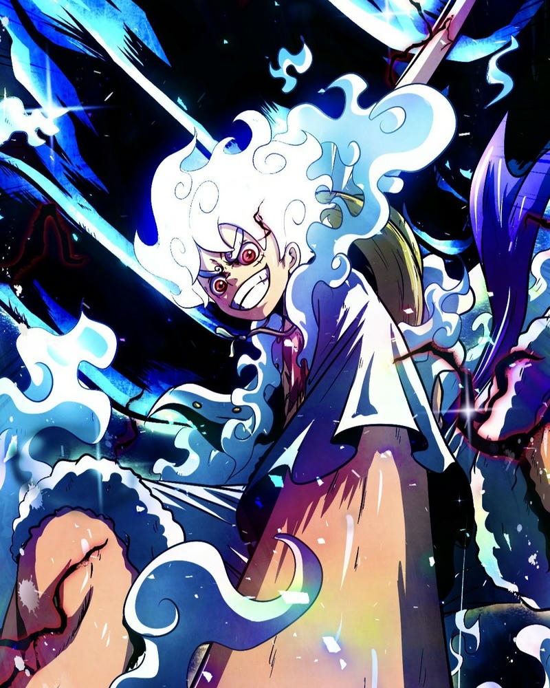 Bóng đen Luffy tỏa sáng năng lượng xanh huyền bí