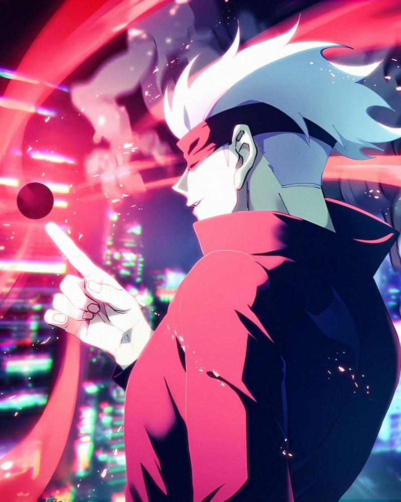 Chú thuật sư Gojo Satoru nền hồng tím nổi bật