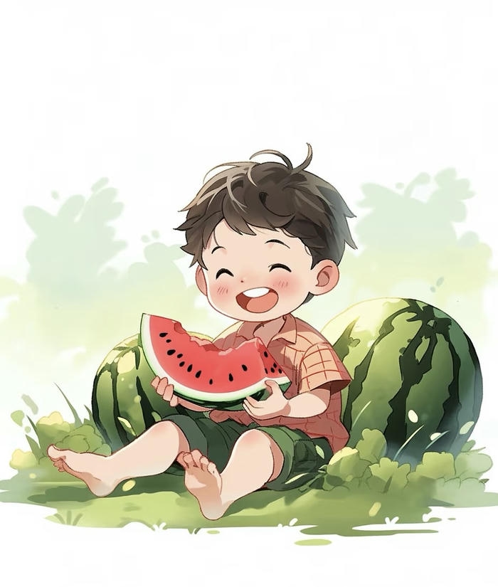 Dưa hấu chibi dễ thương đẹp