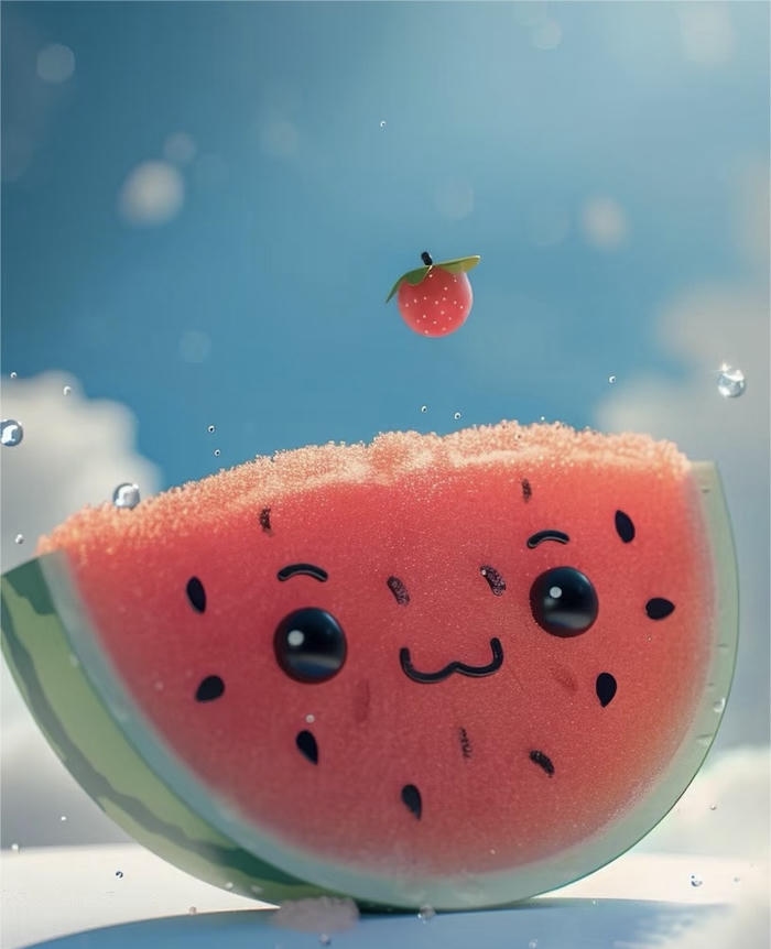 Dưa hấu chibi phong cách dễ thương