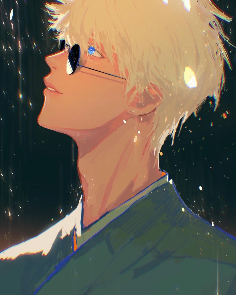 Góc nghiêng Gojo Satoru tóc trắng đẹp trai cuốn hút