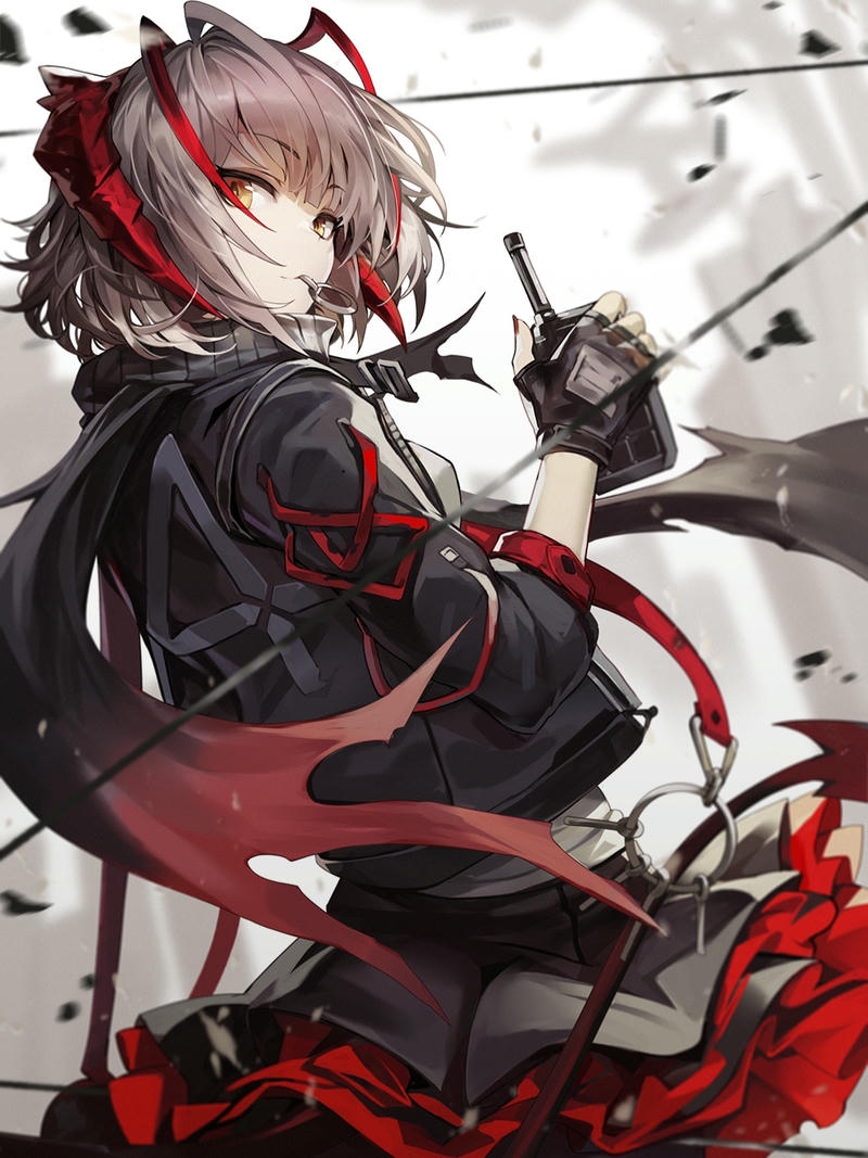 Hình ảnh anime ác quỷ lạnh lùng cầm dây xích chiến đấu