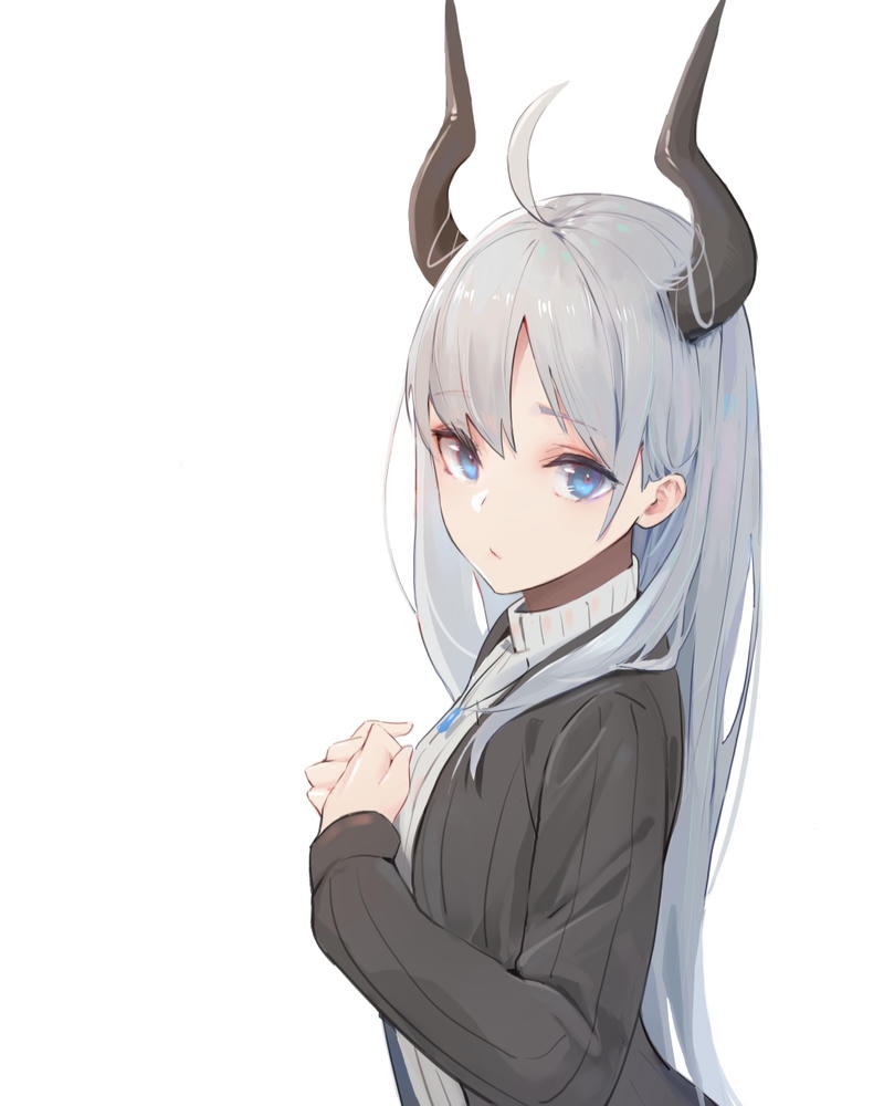 Hình ảnh anime ác quỷ lạnh lùng góc nghiêng tóc trắng đẹp